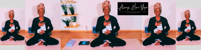 Adrianne from Alwaysh Home Yoga in a meditatino position.