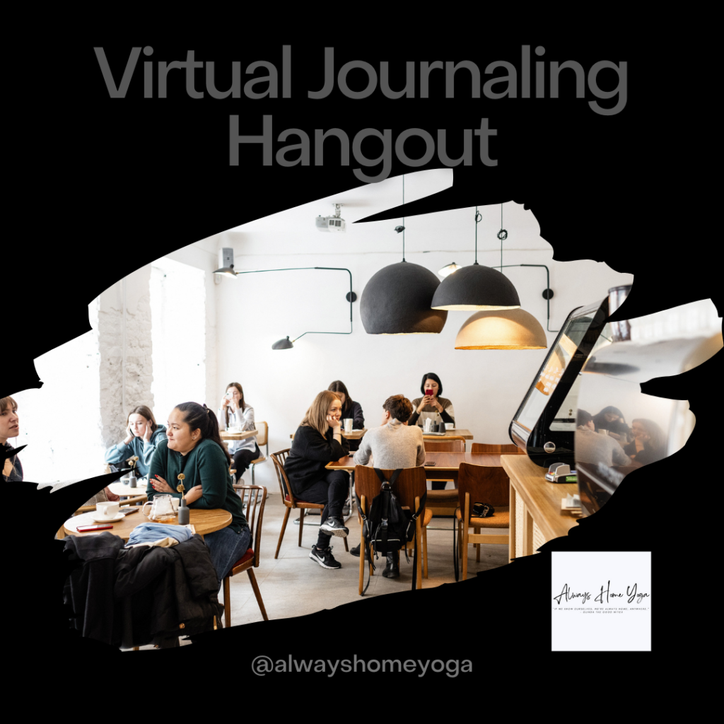 Virtual Journaling Hangout image of a group and several desks in an open space.